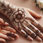 Net pattern back hand mehndi design for festival.